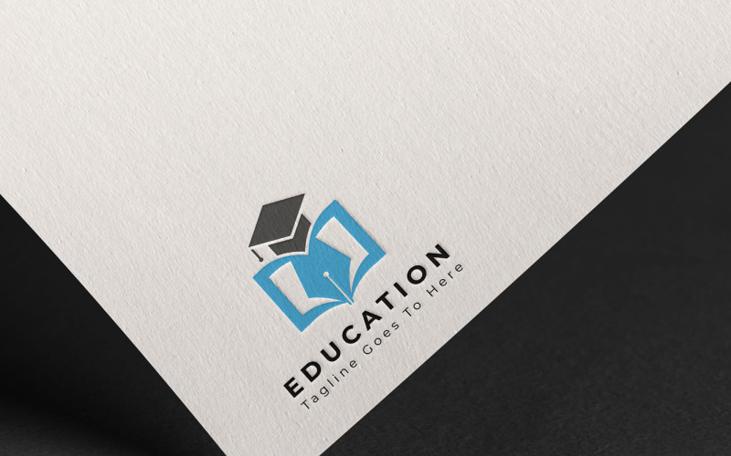 Oktatási vektor tervezés logó sablon