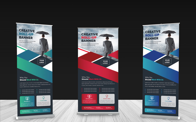 Download Фирменный стиль "Roll-up Banner - Corporate Identity Template" / Roll-up Banner - Corporate Identity Template - Фирменный стиль на тему графика advert,advertisement,banner,template,banners,business,corporate,creative,modern,multi,purpose,multipurpose,print,ready,roll,up,roll-up,rollup,roolup,simple