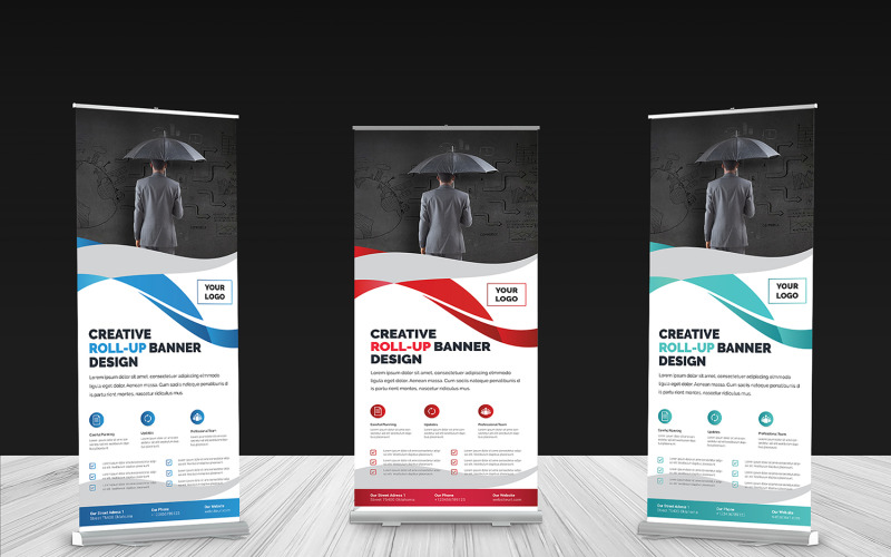 Download Фирменный стиль "Roll-up Banner - Corporate Identity Template" / Roll-up Banner - Corporate Identity Template - Фирменный стиль на тему графика advert,advertisement,banner,template,banners,business,corporate,creative,modern,multi,purpose,multipurpose,print,ready,roll,up,roll-up,rollup,roolup,simple