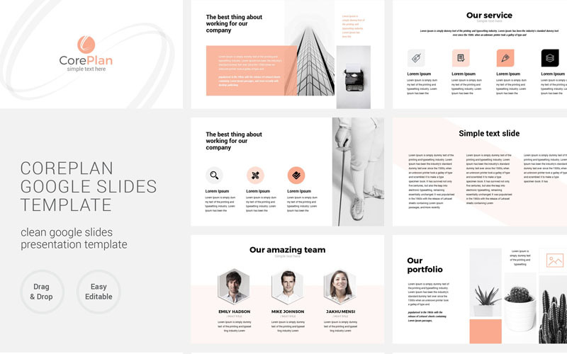 Шаблон презентации CorePlan Clean Google Slides
