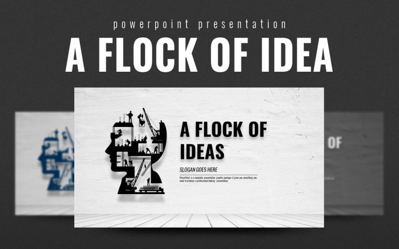 A Flock of Ideas PowerPoint template