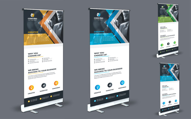 Download Фирменный стиль "Green Color Roll Up - Corporate Identity Template" / Green Color Roll Up - Corporate Identity Template - Фирменный стиль на тему графика corporate,roll,up,design,billboard,branding,business,cafe,creative,template,editable,eps,fast,food,advertising,agency,company,truck,hotel,indoor