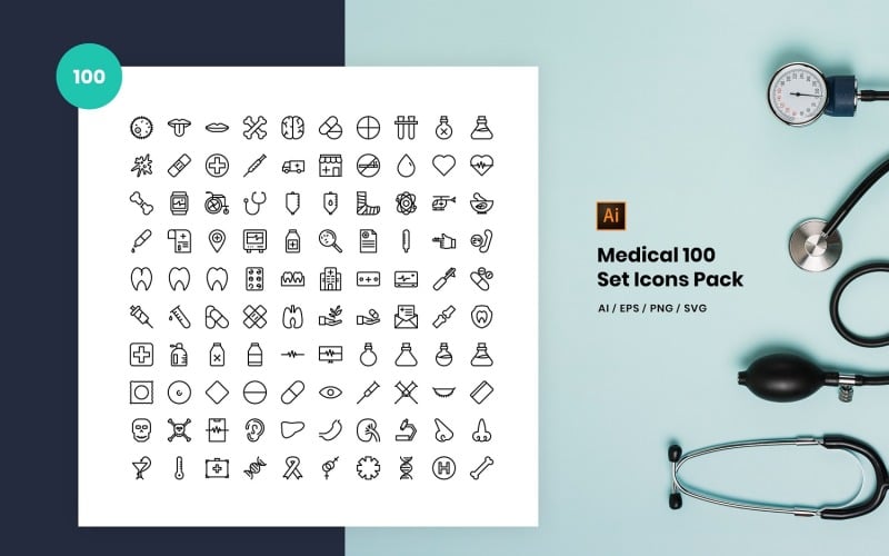 Medicinsk 100 Set Pack-ikon