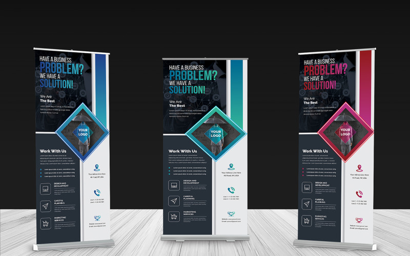 Download Фирменный стиль "Roll-up Banner - Corporate Identity Template" / Roll-up Banner - Corporate Identity Template - Фирменный стиль на тему графика ad,advert,advertisement,banners,blue,bundle,business,clean,company,corporate,creative,design,display,global,illustrator,indesign,marketing,modern,multipurpose,photoshop