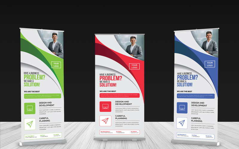 Download Фирменный стиль "Roll-up Banner - Corporate Identity Template" / Roll-up Banner - Corporate Identity Template - Фирменный стиль на тему графика ad,advert,advertisement,banners,blue,bundle,business,clean,company,corporate,creative,design,display,global,illustrator,indesign,marketing,modern,multipurpose,photoshop