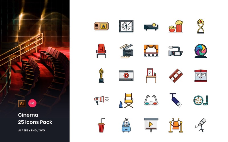 Bioscoop Pack Icon Set