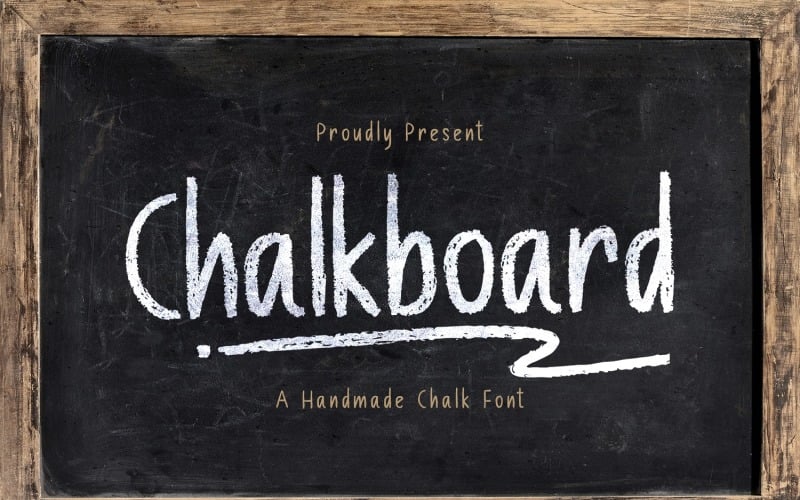 Chalk Board - Un carattere di gesso fatto a mano