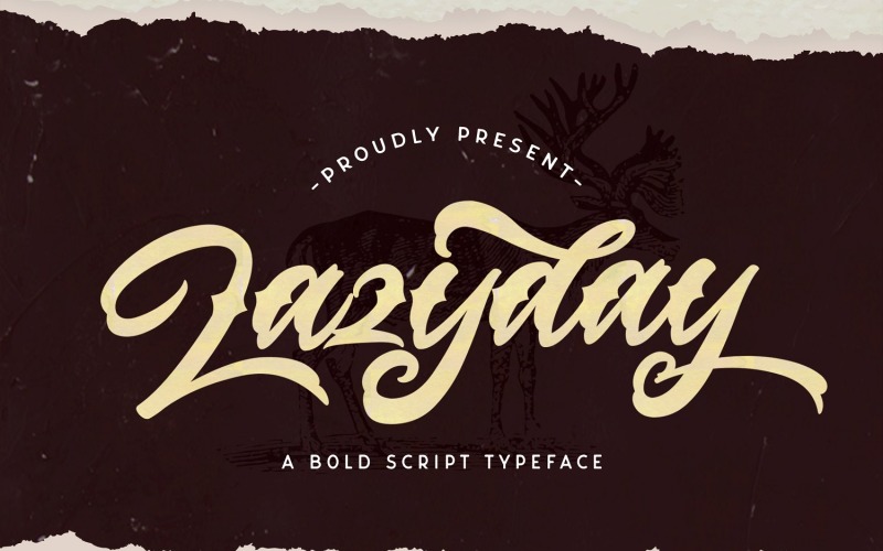 Lazyday - Vet cursief lettertype