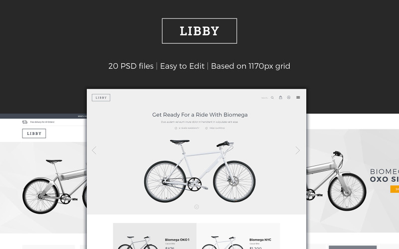 Libby - PSD шаблон для электронной коммерции