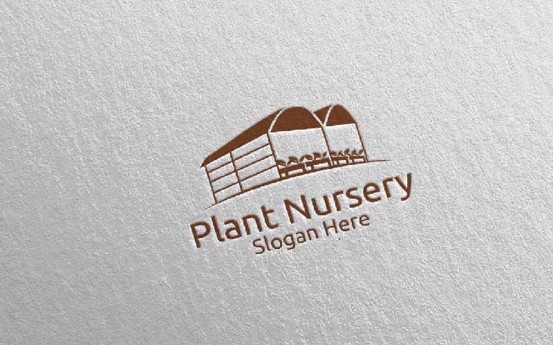 Завод розплідник ботанічний садівник дизайн 18 шаблон логотипу