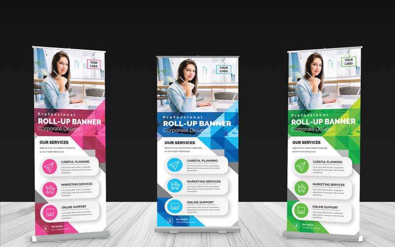 Download Фирменный стиль "Roll-up Banner - Corporate Identity Template" / Roll-up Banner - Corporate Identity Template - Фирменный стиль на тему графика ad,advert,advertisement,banners,blue,bundle,business,clean,company,corporate,creative,design,display,global,illustrator,indesign,marketing,modern,multipurpose,photoshop