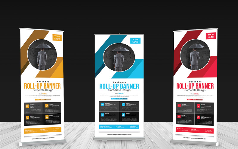 Download Фирменный стиль "Roll-up Banner - Corporate Identity Template" / Roll-up Banner - Corporate Identity Template - Фирменный стиль на тему графика advert,advertisement,banner,template,banners,business,corporate,creative,modern,multi,purpose,multipurpose,print,ready,roll,up,roll-up,rollup,roolup,simple