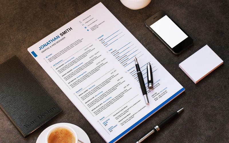 Download Резюме "Swiss Resume Template" / Swiss Resume Template - Резюме на тему графика ai,blue,clean,resume,creative,editable,fresh,indesign,microsoft,word,minimalist,psd,publisher,simple,swiss,vector