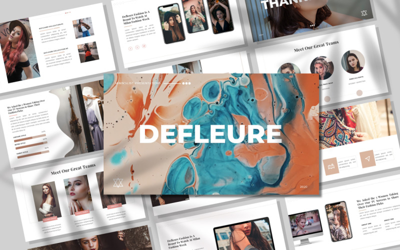 Defleure – minimalistická šablona PowerPoint
