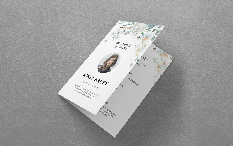 Download Фирменный стиль "Editable Funeral Program - Corporate Identity Template" / Editable Funeral Program - Corporate Identity Template - Фирменный стиль на тему графика funeral,program,template,brochure,memorial,service,obituary,programs,floral,church,order,of,printable