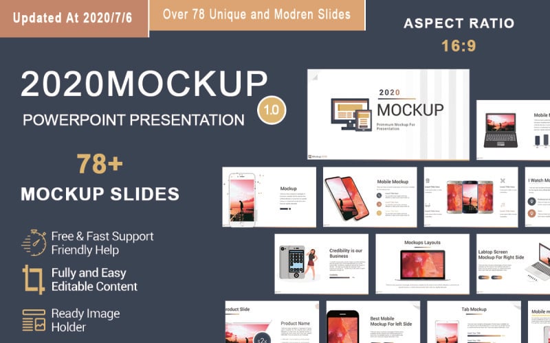 2020 Mockup PowerPoint template