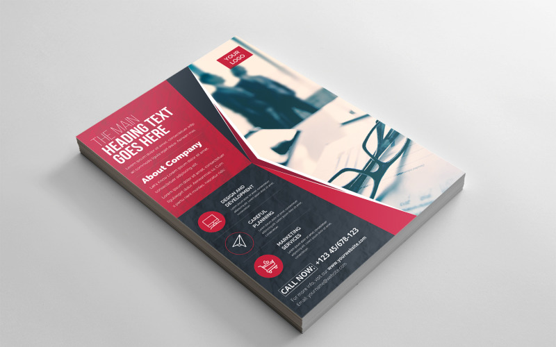 Download Фирменный стиль "Modern Geometric Flyer - Corporate Identity Template" / Modern Geometric Flyer - Corporate Identity Template - Фирменный стиль на тему графика black,blue,design,creative,flyer,graphic,modern,official,print,ready,professional,simple,standard,web,white