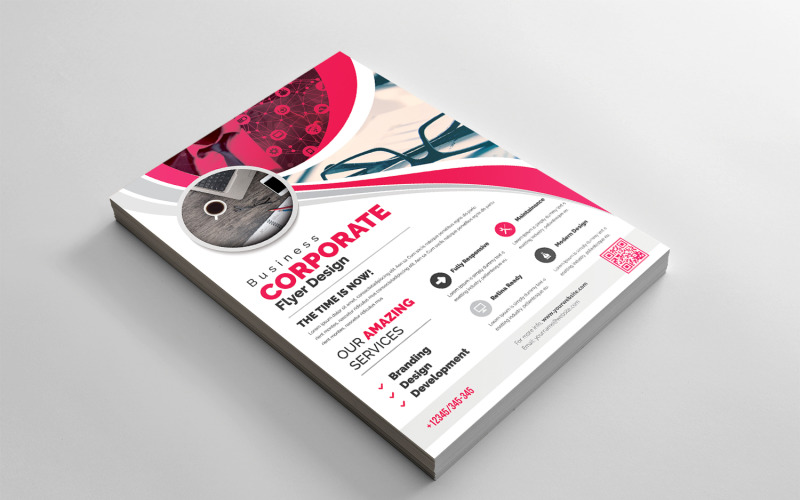 Download Фирменный стиль "Modern Wavy Flyer - Corporate Identity Template" / Modern Wavy Flyer - Corporate Identity Template - Фирменный стиль на тему графика black,blue,design,creative,flyer,graphic,modern,official,print,ready,professional,simple,standard,web,white