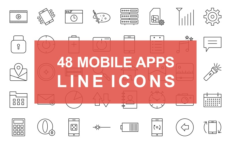 Download Набор иконок "Phone Tab & Settings Line Black Icon Set" / Phone Tab & Settings Line Black Icon Set - Набор иконок на тему графика search,mail,games,voice,memo,wireless,mouse,input,device,wifi,wallpaper,gallery,video,player,vibration,mode,timeout,themes,storage,cloud