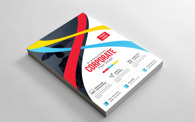 Wavy Colorful Modern Flyer - Corporate Identity Template
