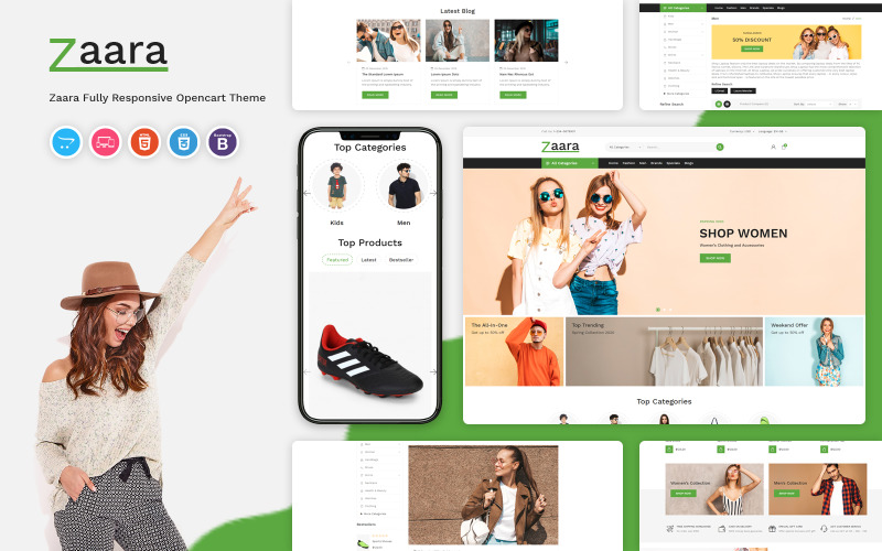 Zaara - modebutik OpenCart-mall
