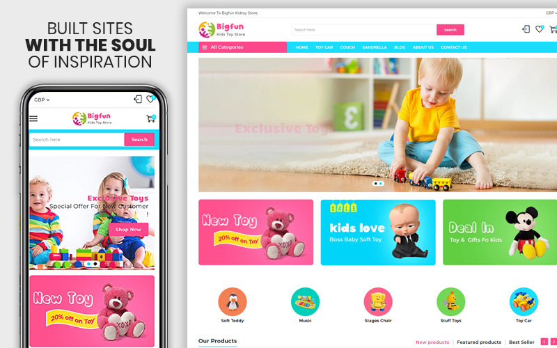 Big Fun - Shopify Theme pro děti s hračkami