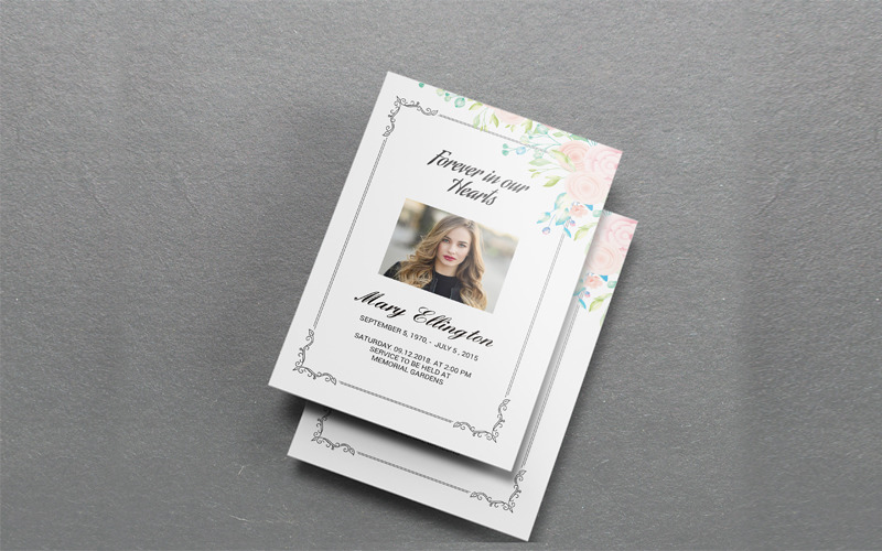 Download Фирменный стиль "Editable Funeral Program - Corporate Identity Template" / Editable Funeral Program - Corporate Identity Template - Фирменный стиль на тему графика funeral,program,template,brochure,memorial,service,obituary,programs,floral,church,order,of,printable