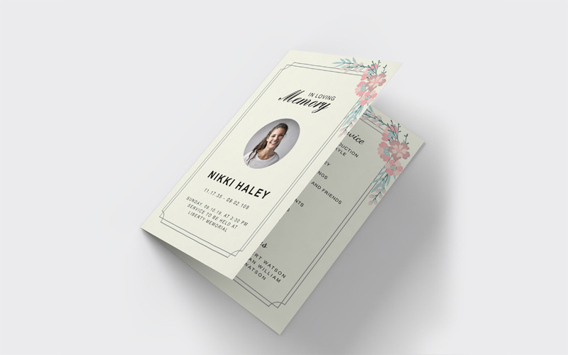 Download Фирменный стиль "Funeral Program - Corporate Identity Template" / Funeral Program - Corporate Identity Template - Фирменный стиль на тему графика funeral,program,template,brochure,memorial,service,obituary,programs,floral,church,order,of,printable