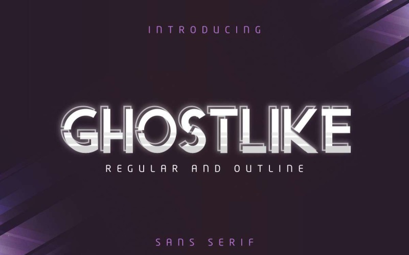 Download Шрифт "Ghostlike Font" / Ghostlike Font - Шрифт на тему графика aviation,brochure,clean,decorative,elegant,fashion,flyer,font,futuristic,invitation,light,logo,minimal,modern,natural,negative,photography,restaurant,sans,science