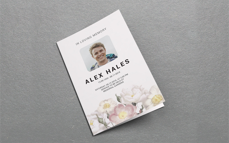 Download Фирменный стиль "Printable Funeral Program - Corporate Identity Template" / Printable Funeral Program - Corporate Identity Template - Фирменный стиль на тему графика funeral,program,template,brochure,memorial,service,obituary,programs,floral,church,order,of,printable