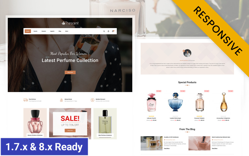 TheScent - PrestaShop responsief thema voor parfumwinkel