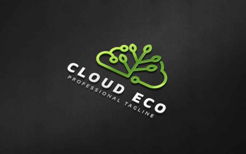 Download Шаблон логотипа "Cloud Eco Logo Template" / Cloud Eco Logo Template - Шаблон логотипа на тему графика awareness,beauty,cloud,computing,connect,connection,data,digital,ecology,ecommerce,flowers,grow,herbal,shop,host,hosting,leaf,market,marketing,media