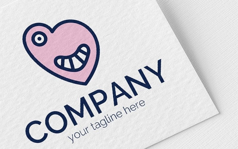 Download Шаблон логотипа "Funny Monsters Logo Template" / Funny Monsters Logo Template - Шаблон логотипа на тему графика b,blog,social,network,dating,entertainment,heart,accessories,catering,holiday,balloon,gum,monster,character,smile,emotion,joy,sign,minimalism,one