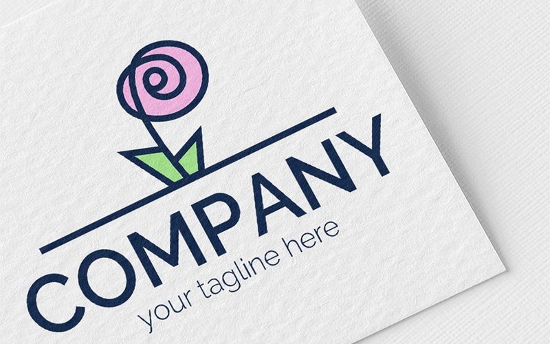 Download Шаблон логотипа "Rose Logo Template" / Rose Logo Template - Шаблон логотипа на тему графика rose,flower,bouquet,female,perfume,cosmetics,fragrance,gift,accessories,interior,garden,seeds,sign,minimalism,one,color,two,colors,emblem