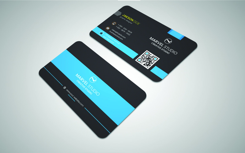Download Фирменный стиль "Business Card - Corporate Identity Template" / Business Card - Corporate Identity Template - Фирменный стиль на тему графика black,blue,brand,business,card,clean,cmyk,color,company,corporate,creative,design,designer,eps,green,horizontal,modern,personal,print,ready