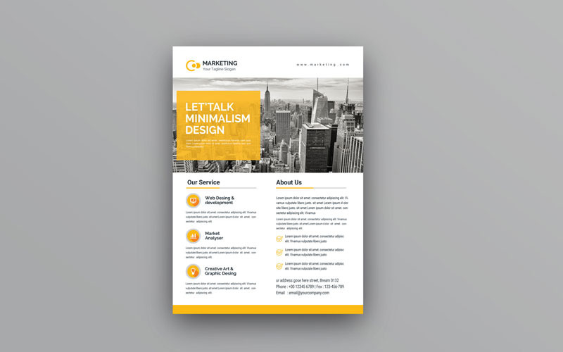 Download Фирменный стиль "Flyer - Corporate Identity Template" / Flyer - Corporate Identity Template - Фирменный стиль на тему графика a4,ad,business,clean,corporate,flyer,customisable,customize,design,easy,editable,logo,free,fonts,indesign,letter,magazine,modern,photoshop,poster