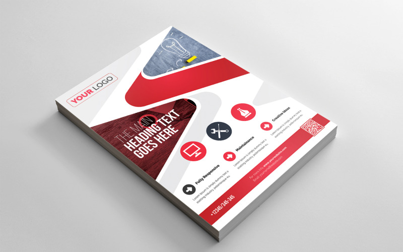 Download Фирменный стиль "Modern Flyer - Corporate Identity Template" / Modern Flyer - Corporate Identity Template - Фирменный стиль на тему графика black,blue,design,creative,flyer,graphic,modern,official,print,ready,professional,simple,standard,web,white