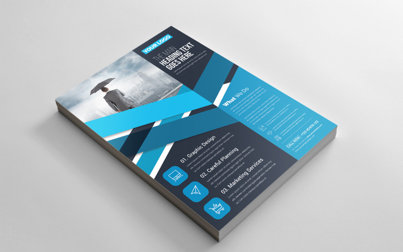 Download Фирменный стиль "Modern Flyer - Corporate Identity Template" / Modern Flyer - Corporate Identity Template - Фирменный стиль на тему графика black,blue,design,creative,flyer,graphic,modern,official,print,ready,professional,simple,standard,web,white