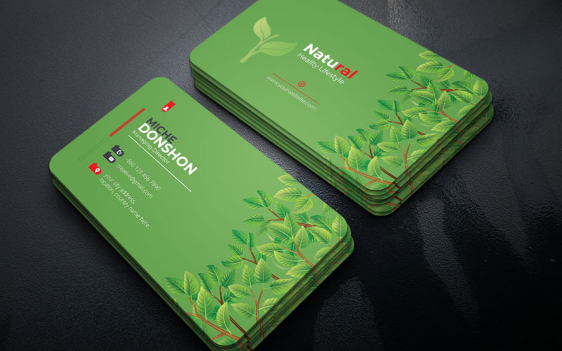 Download Фирменный стиль "Natural - Business Card - Corporate Identity Template" / Natural - Business Card - Corporate Identity Template - Фирменный стиль на тему графика business,card,corporate,liflet,computer,internet,stationery,id,kit,blue,hi-quality,official,symple,green,logo,professional,modern,art,standard,creative