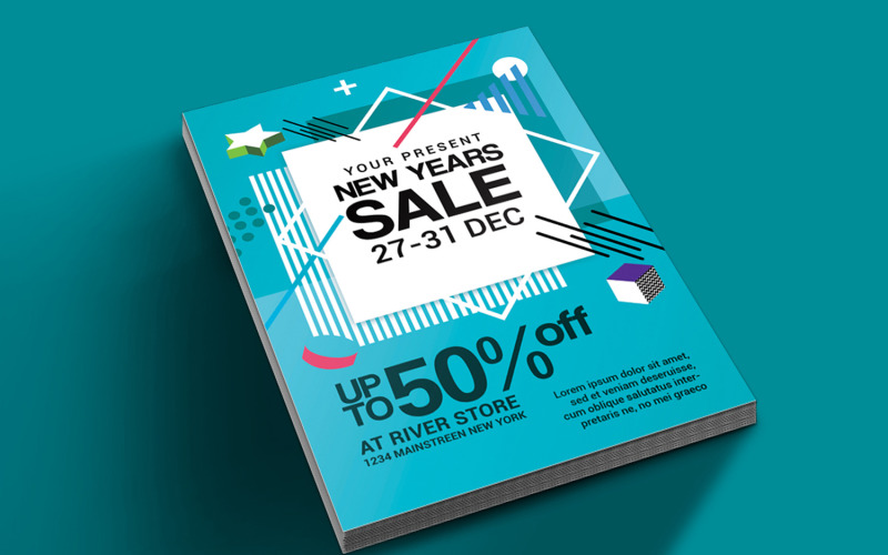 New Year Sale Flyer - Corporate Identity Template