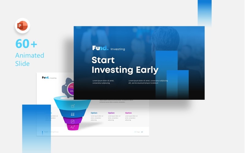 Fonds - Investeringen Zakelijk Creatief PowerPoint-sjabloon