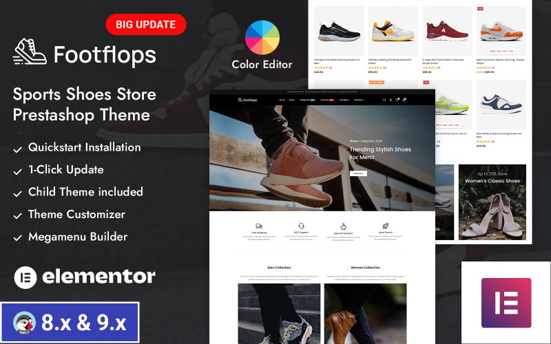 Footflops - Tema reattivo PrestaShop per negozio di scarpe e calzature sportive