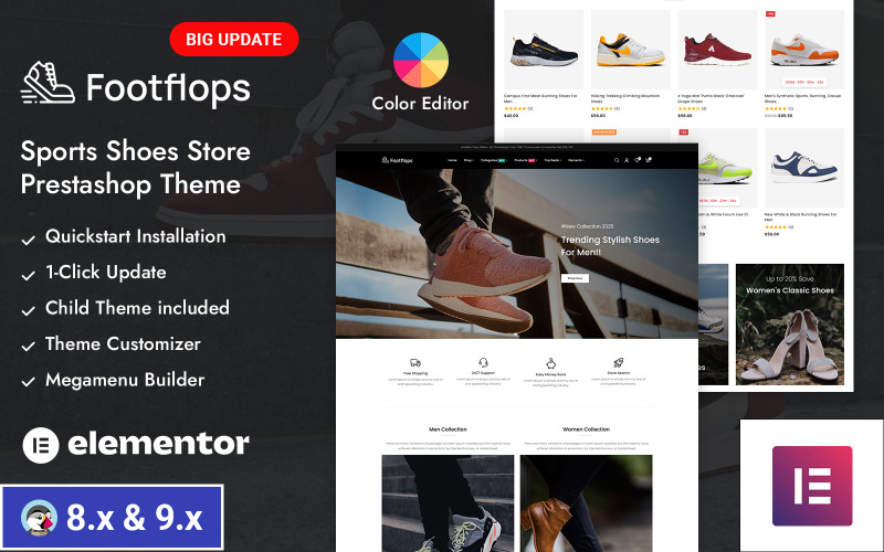 Footflops - Thème PrestaShop réactif pour magasin de chaussures et chaussures de sport