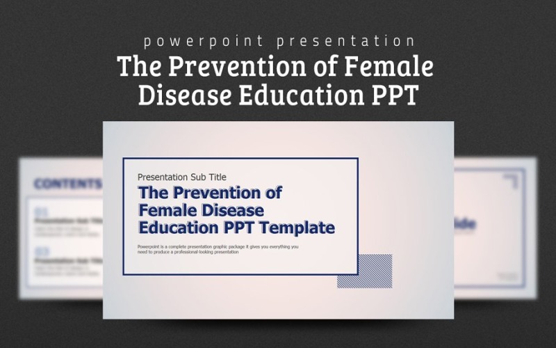 Modello PowerPoint PPT per l'educazione alla malattia femminile