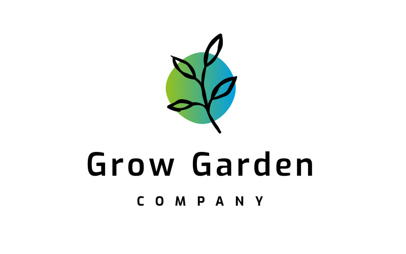 Modelo de logotipo do Grow Garden