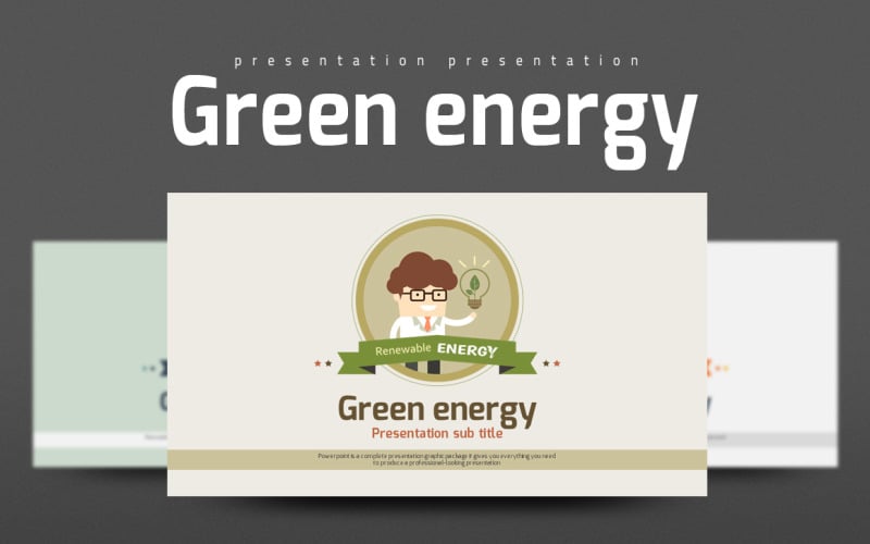 Yeşil Enerji PowerPoint şablonu