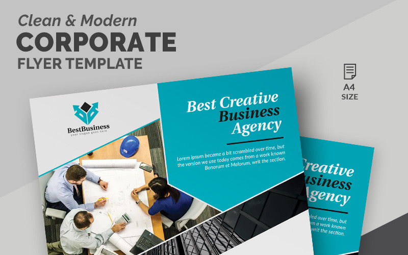 Download Фирменный стиль "Best Design Flyer - Corporate Identity Template" / Best Design Flyer - Corporate Identity Template - Фирменный стиль на тему графика a4 magazine marketing photoshop professional promotion prospectus templatemodern multipurpose newspaper pamphlet poster modern psd advertisement advertising agency business flyer clean