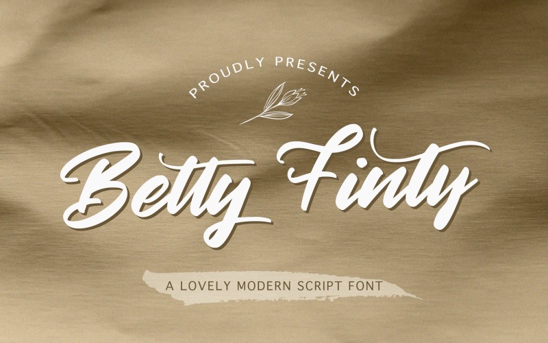 Betty Finty - fonte cursiva moderna
