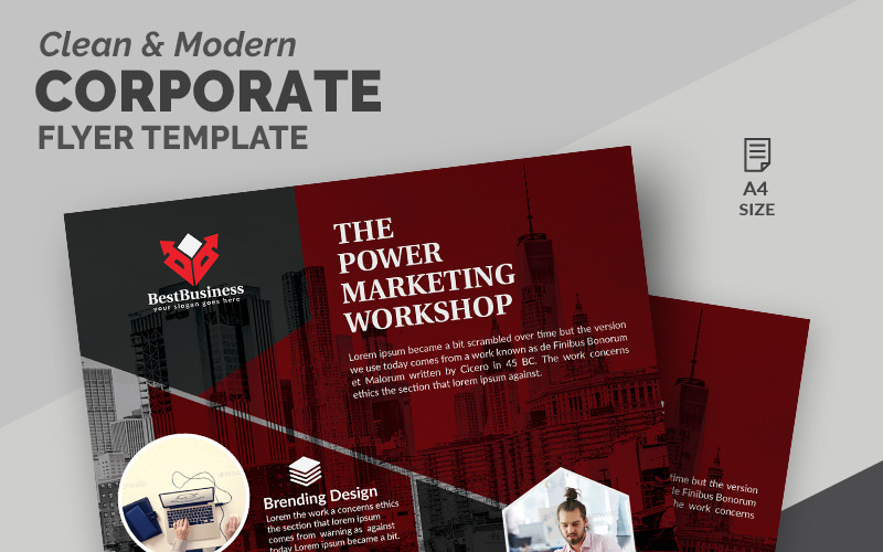 Download Фирменный стиль "Creative Business Flyer - Corporate Identity Template" / Creative Business Flyer - Corporate Identity Template - Фирменный стиль на тему графика a4 magazine marketing photoshop professional promotion prospectus templatemodern multipurpose newspaper pamphlet poster modern psd advertisement advertising agency business flyer clean