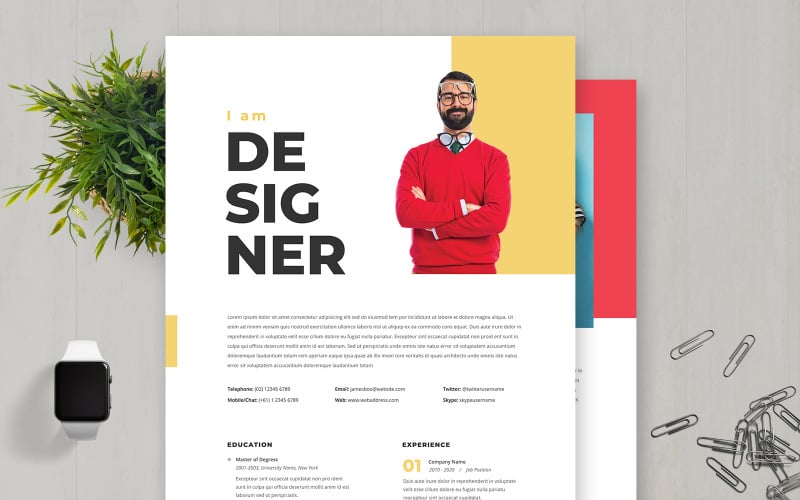 Download Резюме "Designer Professional and Journalist Woman Resume Template" / Designer Professional and Journalist Woman Resume Template - Резюме на тему графика professional,resume,cv,clean,business,corporate,documents,paper,curriculum,vitae,job,works,fresh,graduate